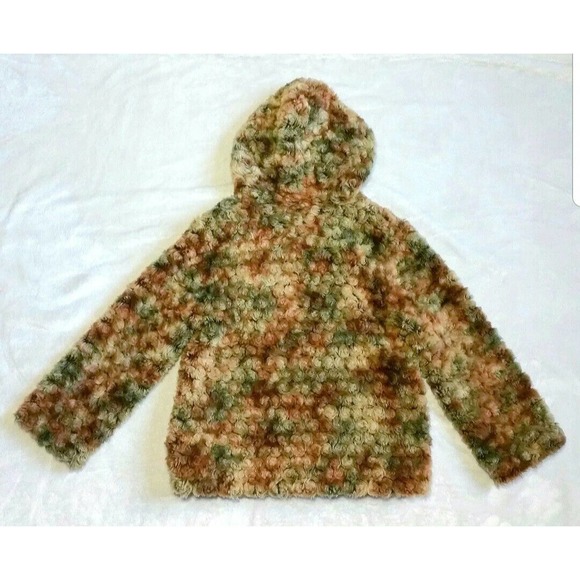 GIRL'S FITH JAPAN COZY & CHIC FAUX FUR HOODED JACKET SHORT COAT $320 130 8-9 yrs - Picture 8 of 12